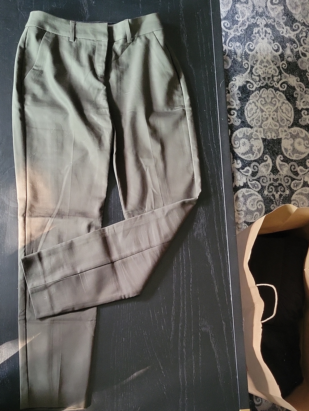 Express Olive Green Women's Trousers